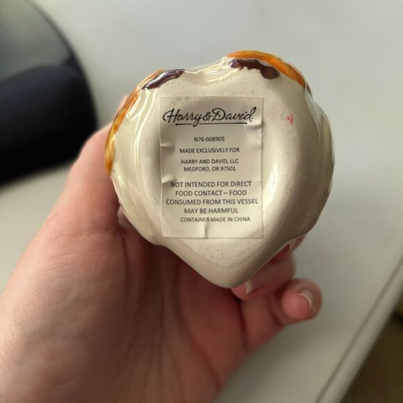 Harry & David Ceramic Harvest Owl, Limoges Style Trinket Vessel, 2022 Collection - Picture 4 of 4